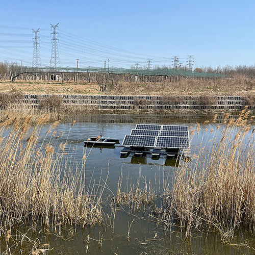 Eco Friendly Solar Powered Fish Aerator Safety Solar Powered Floating Pond Aerator