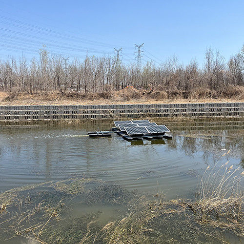 Eco Friendly Solar Powered Fish Aerator Safety Solar Powered Floating Pond Aerator