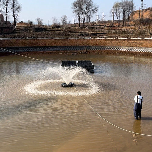 Impeller Type Solar Powered Surface Aerator Erosion Resistant For Fish Farming