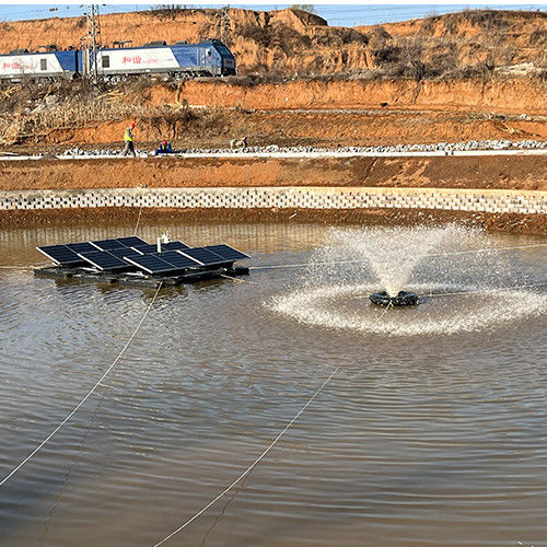 Impeller Type Solar Powered Surface Aerator Erosion Resistant For Fish Farming