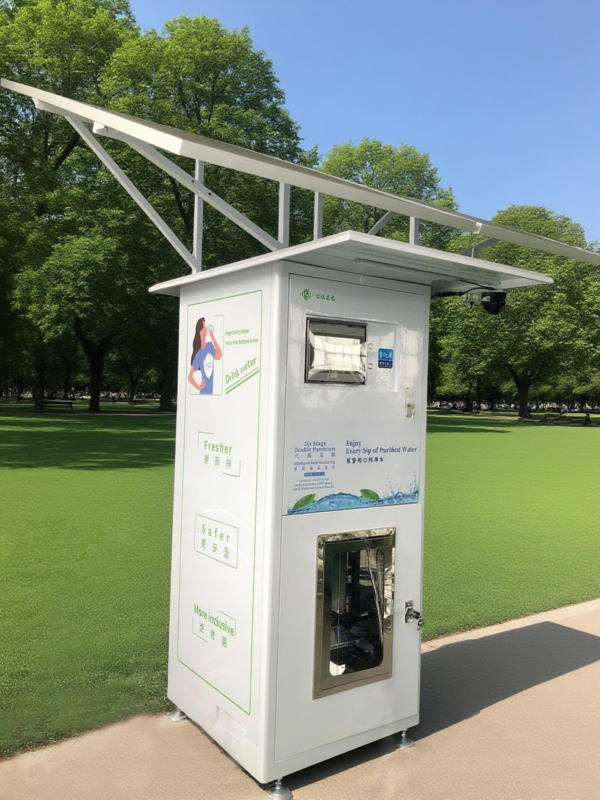 نظام تنقية المياه بالطاقة الشمسية خارج الشبكة | 5000 لتر/يوم RO+UV للمجتمعات الريفية​