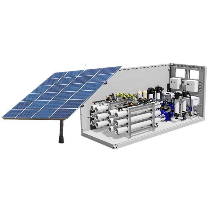 Small Size Sun Powered Seawater Desalination RO Systems Solar Power Seawater Desalination Plants