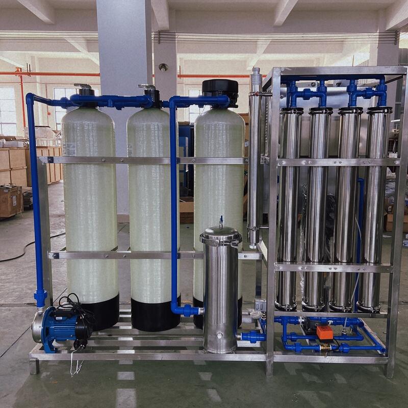 Seawater Desalination System RO Water Filtration Drinking Water Treatment Machine With PLC Pump Motor 1000L/Hour 1 Year Warranty