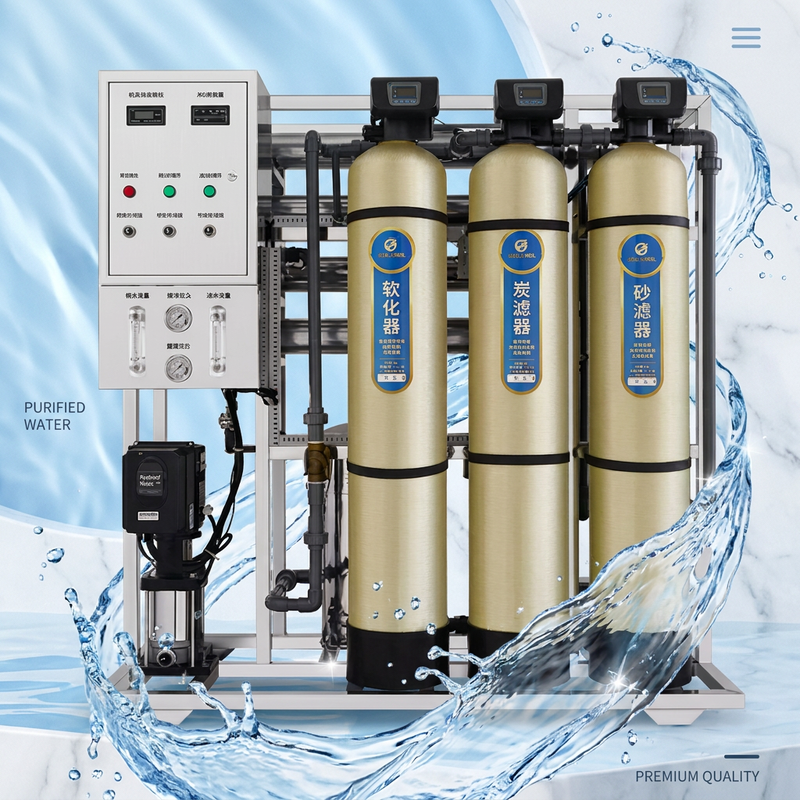 750LPH Reverse Osmosis Ro Solar Power Water Desalination Plant Water Treatment Machinery Ro Water System