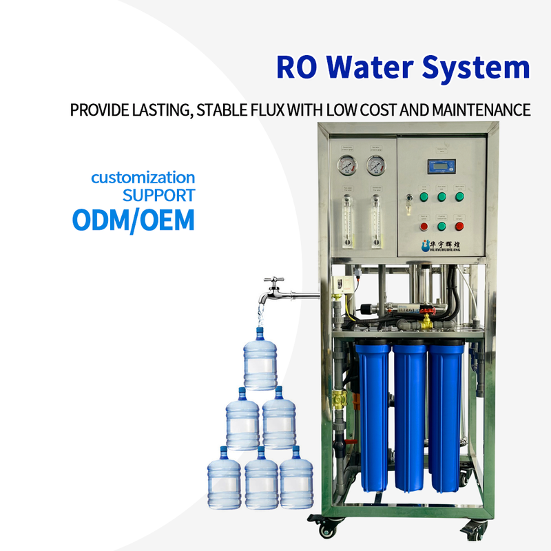 250LPH 500LPH Small Factory Drinking Water Treatment Machinery Reverse Osmosis Water Purification System