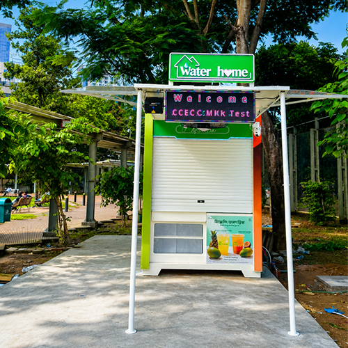 WaterHome Solar & Energy Storage Container Beverage Shop , Off-Grid All-in-One Modular Drink Store Station