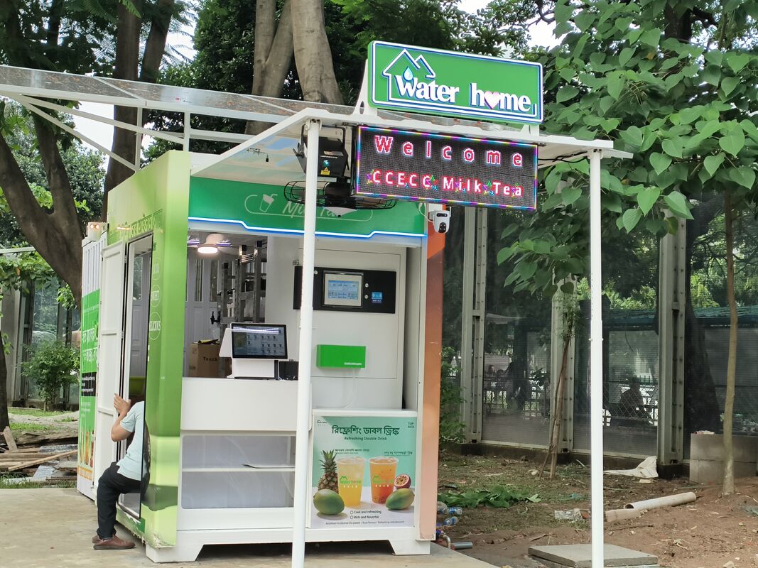100% Solar Container Milk Tea Shop – Off-Grid Bubble Tea & Fruit Tea Store