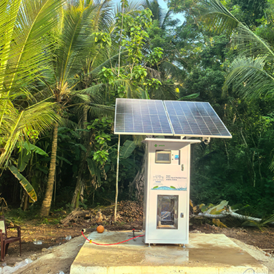 Self Service Solar Powered Water Dispenser Coin Dioperasikan Dengan RO Reverse Osmosis